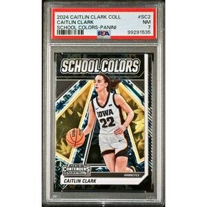 Caitlin Clark 2024 Panini College Contenders School Colors #SC2 PSA 7 NM